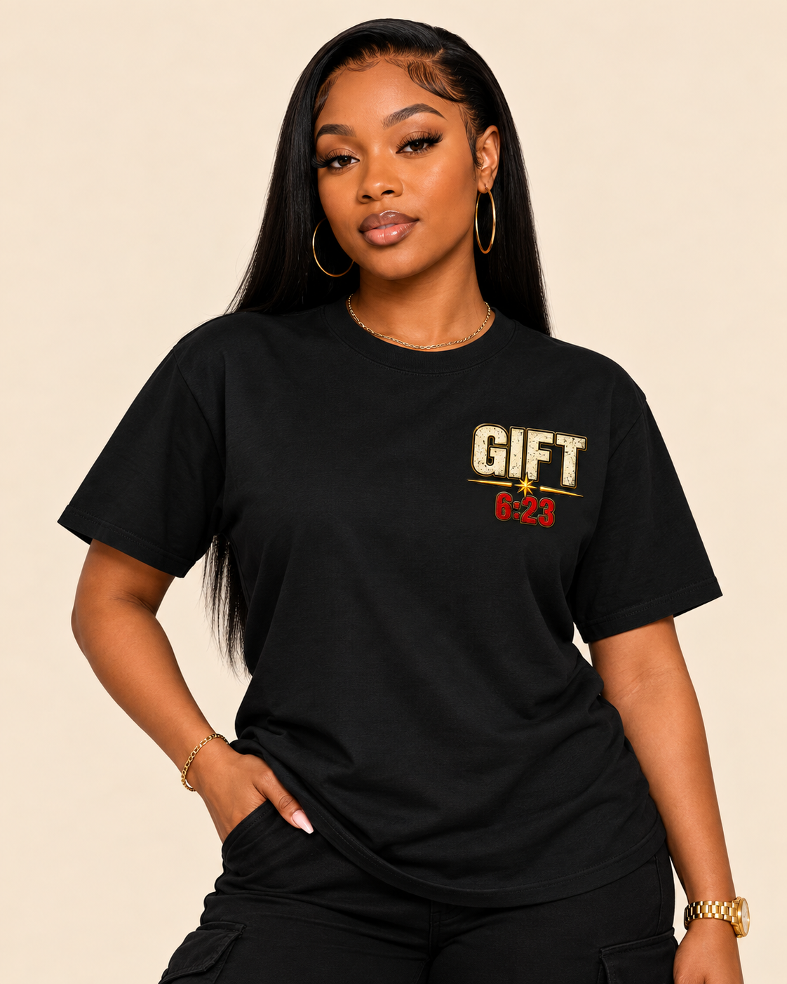 Romans 6:23 Christian Shirt The Gift Of Eternal Life Back Graphic